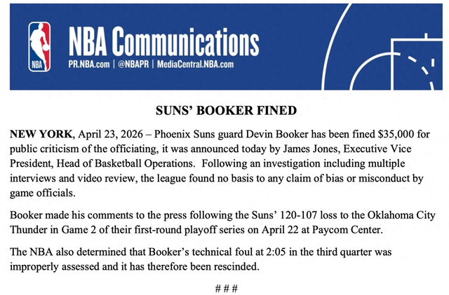ESPN直播-NBA又现双标！约基奇/布克同一动作对比证一切 布克狂喷裁判有理|卡鲁索|俄克拉荷马雷霆队|肯里奇-威廉姆斯|亚历克斯-卡鲁索|亚历克斯·卡鲁索_新浪体育_新浪新闻